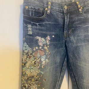 RARE vintage Zac Posen X 7 for all mankind intricately embroidered jeans